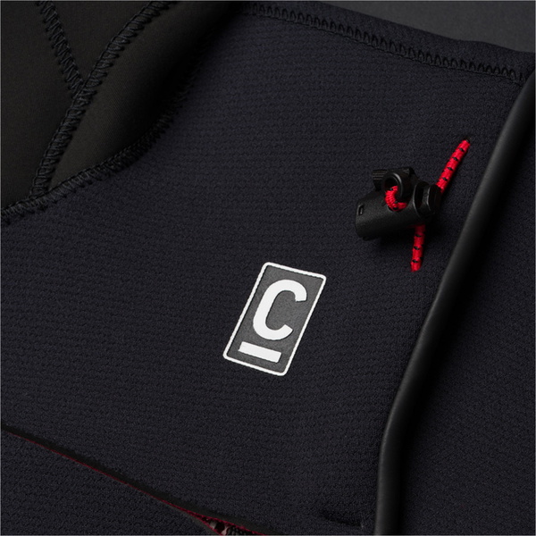 2026 C-Skins Mens Nuwave Session 5/4/3mm Chest Zip Wetsuit CSE54MC - Black / Black / Red